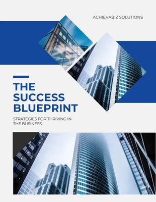 Light Grey And Blue Modern Business Book Cover