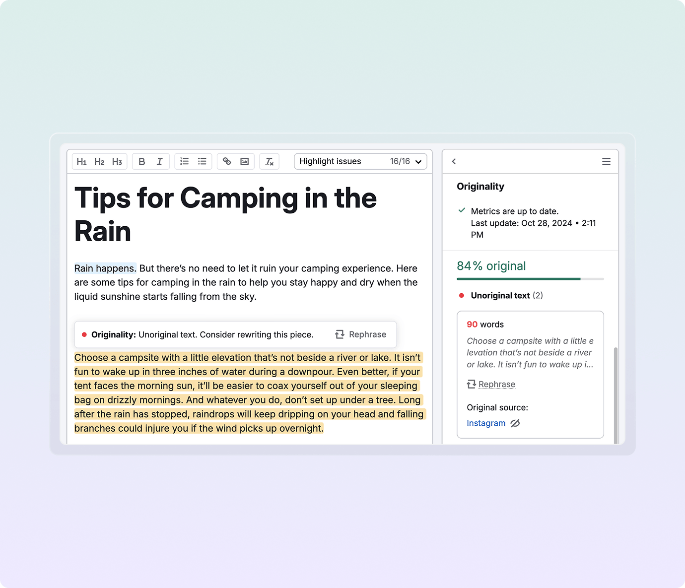 Semrush でオリジナルコンテンツを作成